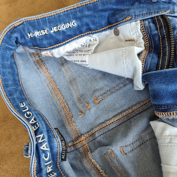 American Eagle Next Level Patched High-waisted Jegging! Size 2! - Picture 6 of 8